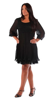 vestido negro gasa